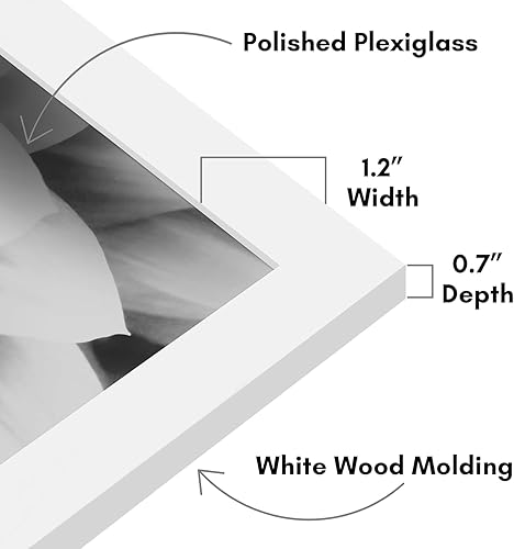Vista 146 de Americanflat - Marco para póster de 71 x 74 cm con plexiglás pulido, portarretratos negro de madera industrializada, Epic Collection, marco ancho
