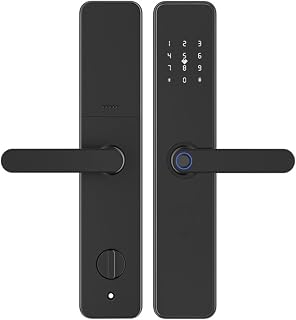 Keyless Entry Smart Lock with Handle Fingerprint Door Lock Electronic Deadbolt for Front Doors for Home smart Door Lock