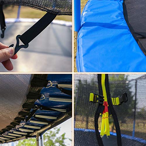 DREAMVAN 15FT TUV Approved Trampoline, Kids Trampoline with Enclosure net and Poles Safety Pad Ladder, Jumping Mat Rain Cover, Great Outdoor Backyard Trampoline