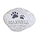 GiftsForYouNow Personalized Pet Memorial Resin Garden Stone with Paw Prints, 11.5 x 8.25 x 2.5 Inches, Dog Grave Marker, Dog Headstone