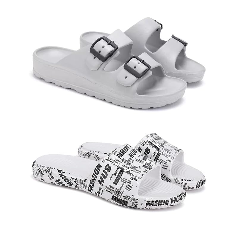 WINGSCRAFT Men's Rover Lightweight Comfortable| Slides|Clogs| Sandals with Adjustable Back Strap for Men Combo(AC)-3114-3103-image-25