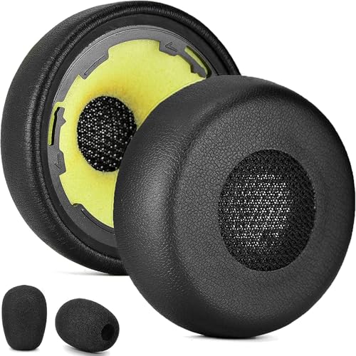Evolve 75 Earpads and Mic Foam Replacement Ear Pads Ear Cushions Compatible with Jabra Evolve 75(75UC 75MS 75SE) Headphones(Do not fit Jabra Evolve2 75 PC) (Protein Leather)