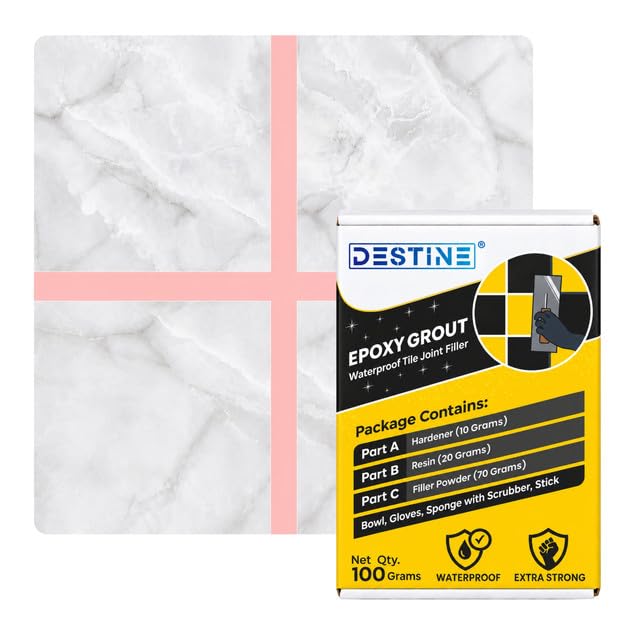 Image of DESTINE Epoxy Grout for Tiles (110 Colours)(Baby Pink)