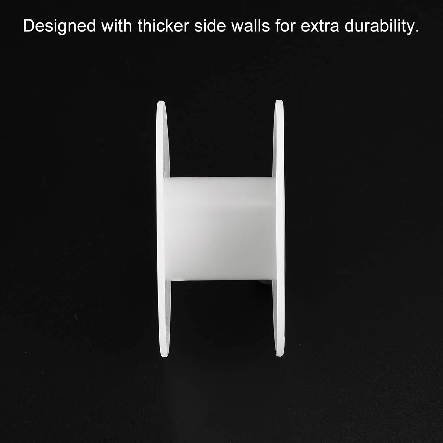 PATIKIL 2.7 Inch Empty Spool, 20 Pack Plastic Ribbon Spools Wire Weaving Bobbins Empty Thread Chain Tape for Embroidery Thread Yarn Ribbon Crafts Sewing, White