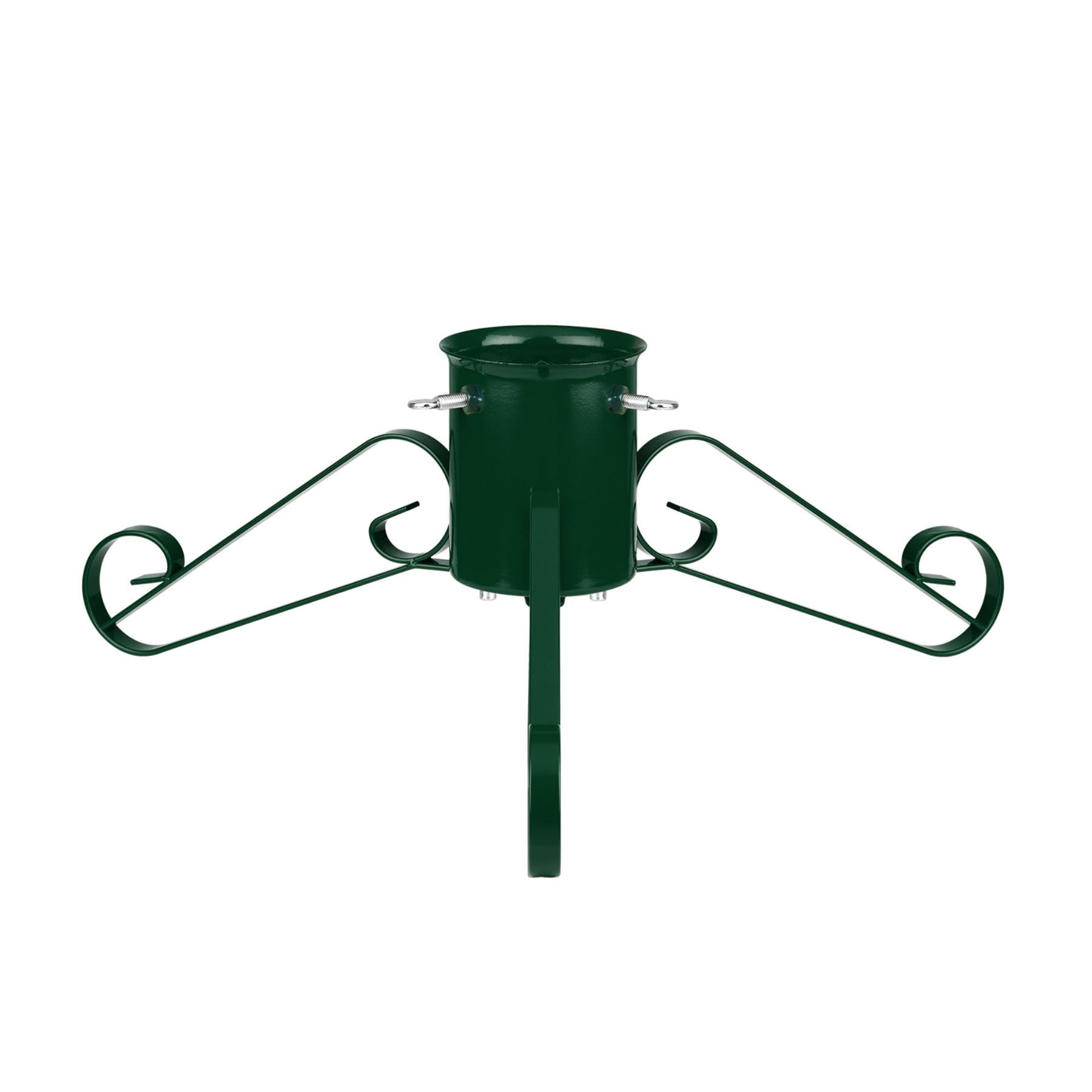 Green Traditional Scroll Leg Christmas Tree Stand Holder Real Trees 6.5ft (2m)