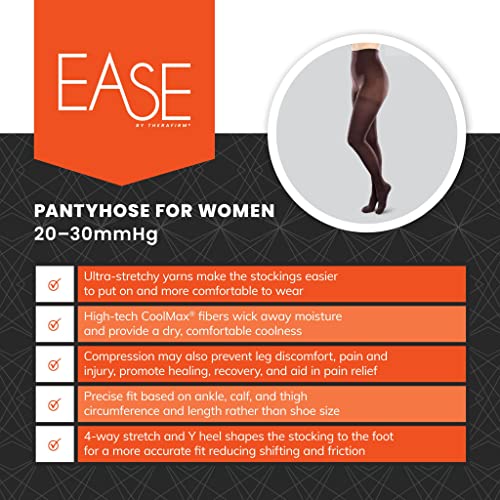 Ease Opaque Women's Support Pantyhose - 20-30mmHg Moderate Graduated Compression Hosiery3