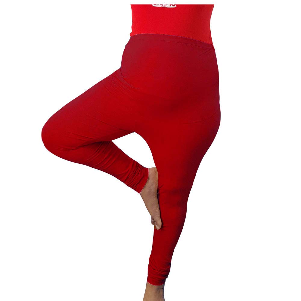 Women's Maternity Heavy Cotton Lycra Bio Wash Red Maternity Jegging/Legging Small to Plus Size Pant-image-11