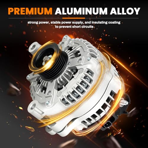 Image of 56029803AA Alternator 12V 240A Compatible with Jeep Wrangler 2018-2023 3.6L, Jeep Gladiator 2020-2023 3.6L, Car Alternator Parts Replaces 42338 21025 21025N 4210007231