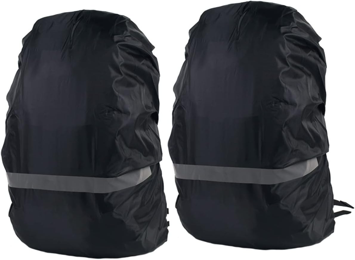 YARNOW 2pcs Backpack Covers Reflective Stripes Outdoor Rain Protection for Hiking Camping and Travel