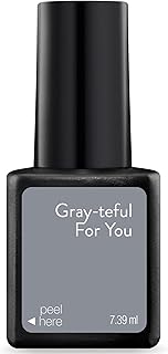 Sensationail “Gray-teful For You” Nail Gel For up to 2 Weeks of Dazzling Color, LED Lamp Required, Long-Lasting Finish, No Dry Time, Gray, 0.25 Fl Oz