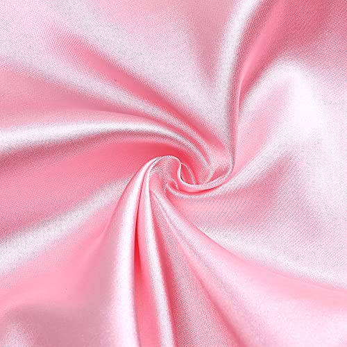 KISBINI Girls Satin Pajamas Button-Down Silk Pajamas for Girls 2 Pieces Sleepwear PJS Set for Kids 1-13 Years4