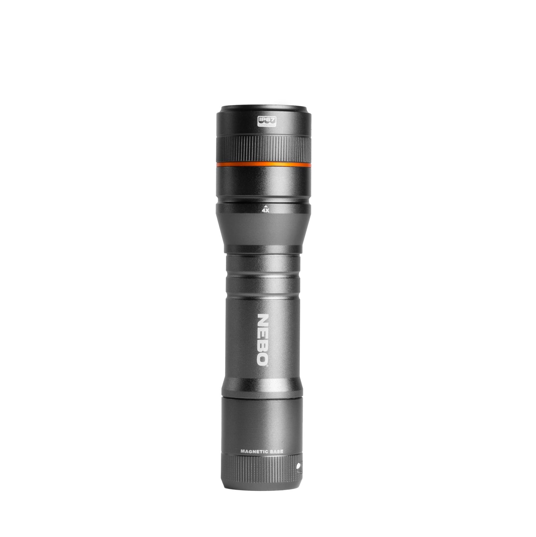 NEBO Newton 500 lumenów | Czarna wodoodporna latarka LED | Zasilana baterią AA z podstawą magnetyczną