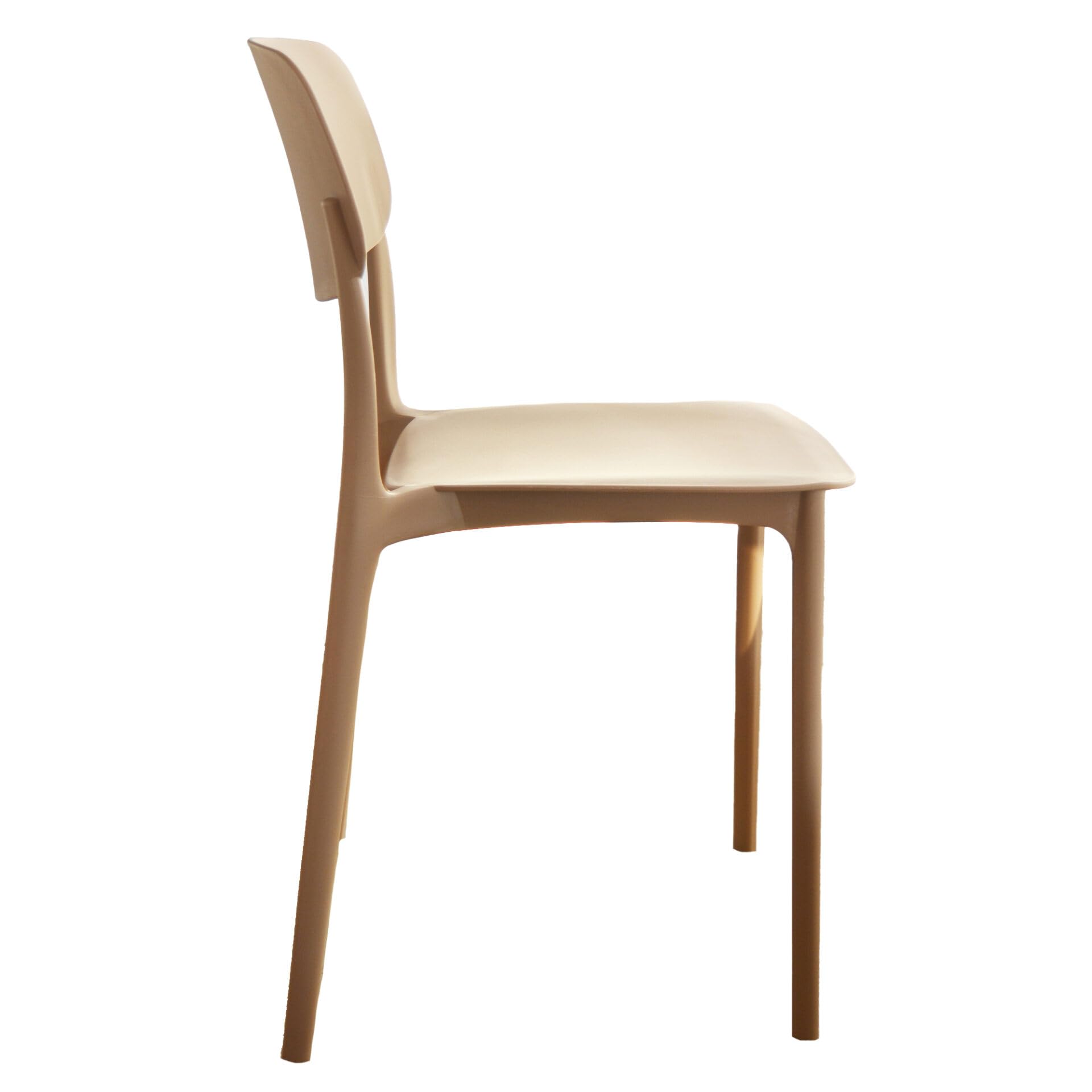 CRIBEL Set da 4 Sedie New Chapeau in Polipropilene Tortora | Sedie Cucina e Sala da Pranzo Moderne | Set 4 Sedie Design Resistente per Interni e Locali