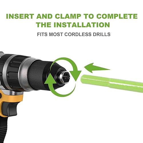 Miniatura 3 de TCBWFY Broca de taladro para plantar 1.6 x 16.5 pulgadas de longitud extendida para jardín, broca en espiral para plantar bulbos, flores, broca de