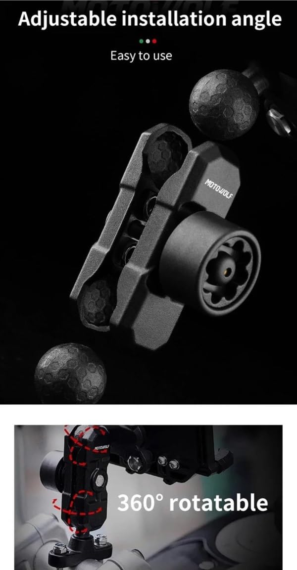 Per Supporto Telefono Moto Con Ricarica Wireless E Ammortizzatore Vibrazioni 3.0 (4-7 Pollici)(Charging- handlebar)