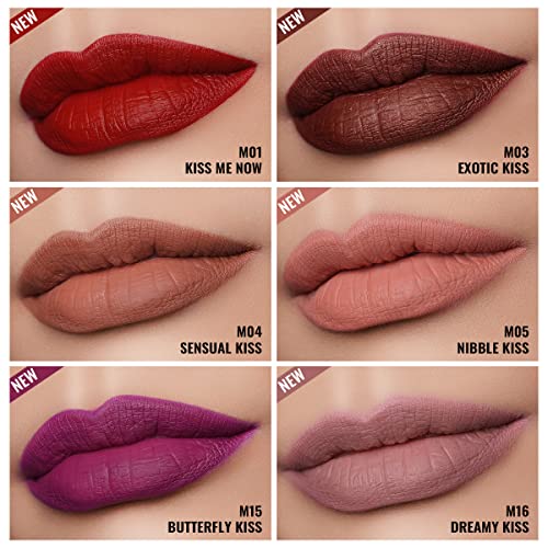 Oulac Matte Liquid Lipsticks - Lip Stian Waterproof 24 Hours Long Lasting Lip Tint With Vitamin E & Rose Oil High Pigment Color,Gluten Free & Vegan Free 3Pcs (M08+M09+M10) #TOP5