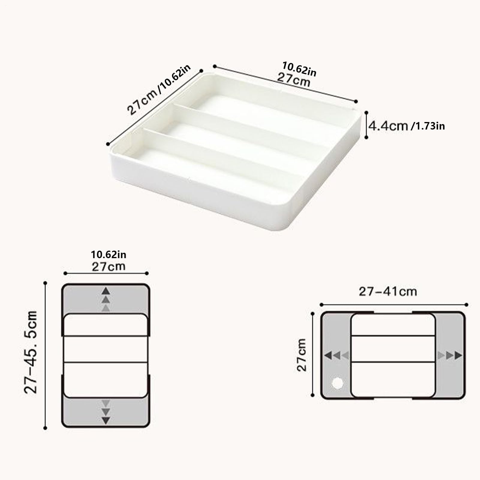 Bandeja de cubiertos expandible, organizador de cajones de cocina para cucharas y tenedores, divisor de almacenamiento para el hogar, oficina, restaurante, soporte para utensilios