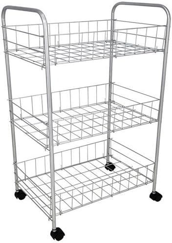 3 Tier Kitchen Trolley Vegetable Storage Rack Chrome Plated
