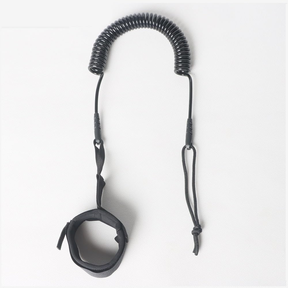 LZM-DIEWLEI Surfboard Leash TPU Bodyboard Leash Premium Surfboard Legrope Coiled Footstrap Retractable Board Security Leashes for Shortboard, Longboard, Paddleboard