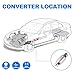 Yeoflagtrade Catalytic Converter 2.25 Inch 2 Pcs, High Flow Universal Catalytic Convert Inlet Outlet 2.25 In, Direct-Fit Catalytic Convertor with O2 Port (EPA Compliant)