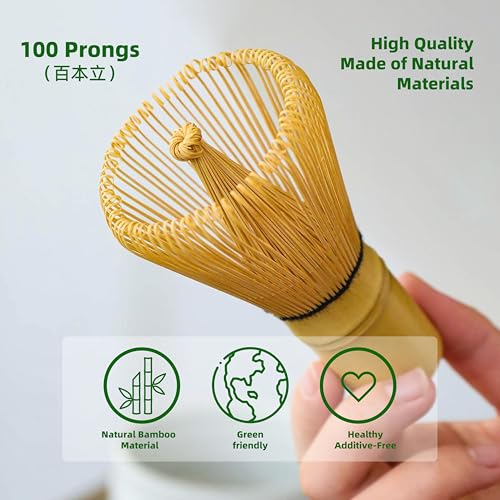 TEANAGOO MA-01 Japanese Matcha Ceremony Accessory, Matcha Whisk (Chasen), Traditional Scoop (Chashaku), Tea Spoon, Whisk Holder, The Perfect Set to Prepare a Traditional Cup of Matcha.⦠- Image 5