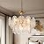 7PM Antique Crystal Chandeliers for Dining Room Kitchen Island, Living Room Bedroom Flush Mount Ceiling Light Fixture,59" Hanging Adjustable Chain, Brass Finish, Victorian Vibe,20inch, Gold