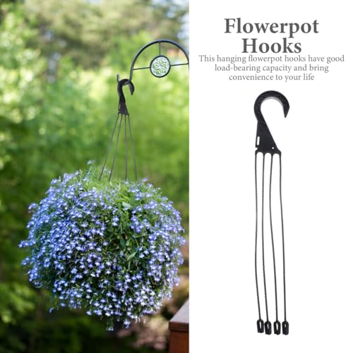 Happyyami Hanging Basket Hooks Plastic Flower Pot Hangers 5 Pack for Balcony Terrace Indoor Outdoor Planter Holders Easy Installation Durable Design - Image 2