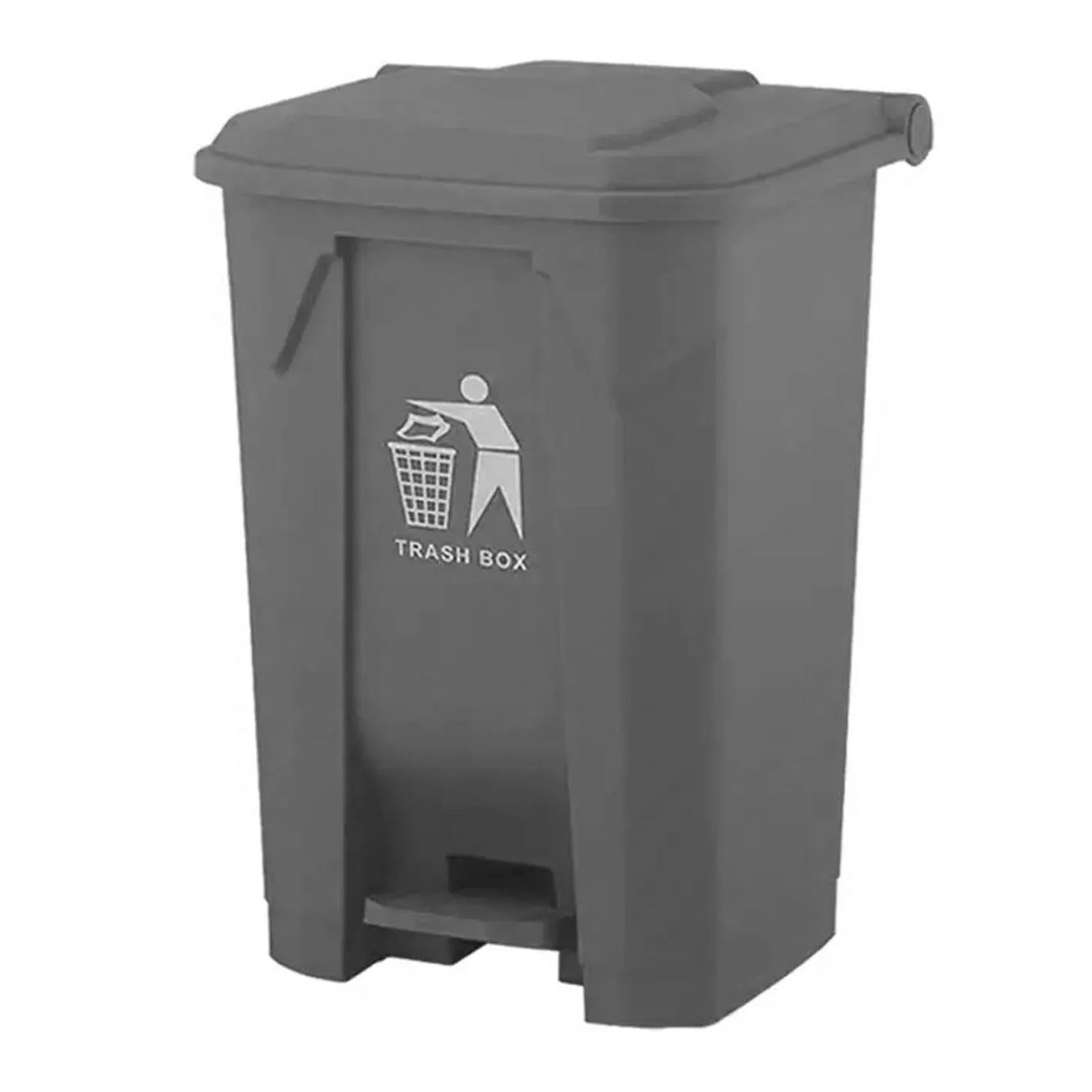 BURAKH Recycling Dustbin Rubbish Pedal Bin Waste Trash Bin | Foot Pedal Bin Home Bedroom Bathroom Kitchen (Grey, 30 Litre)