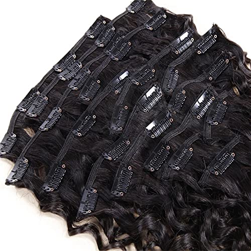 Amazon.com : Deep Wave Clip In Extensions Human Hair 8Pc/Set  display picture 1