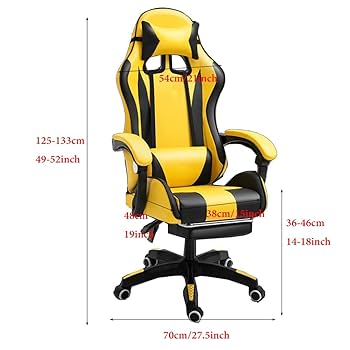 Amazon.com: GIZNXBA Gaming Chair with Footrest Ergonomic