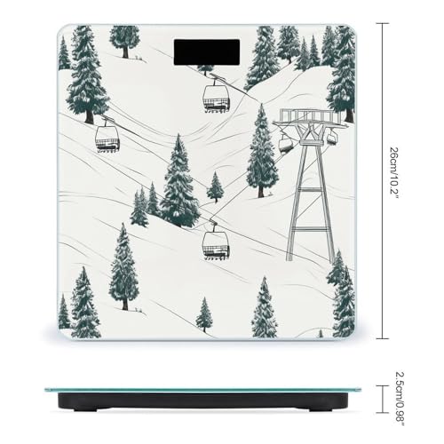 Báscula digital para baño con vidrio templado y pantalla LCD miniatura 2