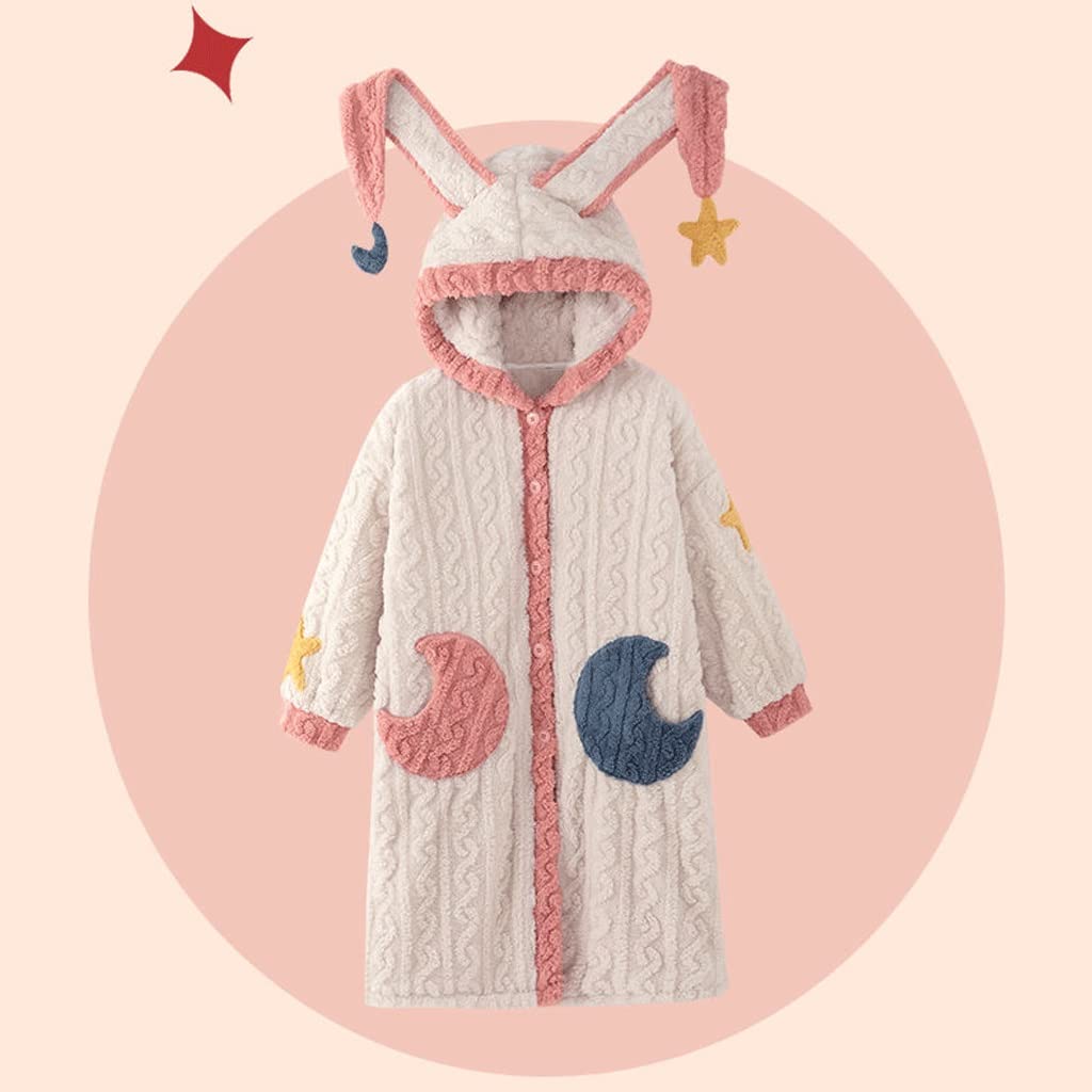 Peignoir velours femme épais à capuche, vêtement de nuit chaud d'automne XL