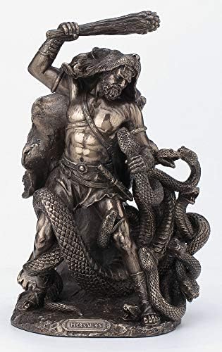 Veronese Design Bronze Finish Hercules Second Labor Slaying of Hydra Statue