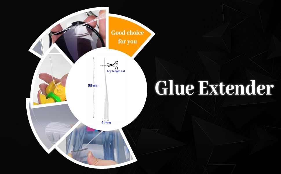Image of SignMark Glue Extender 100 PCS Micro-Tips, Precision Micro CA Glue Tips for Bottles with Nozzle, Use for Hobby for Hobby, Crafting, Lab Dispensing