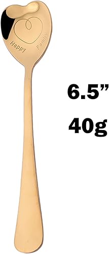 Miniatura 5 de JASHII 8pcs Shiny Blue Heart Shape Teaspoons Stainless Steel Coffee Spoon Dessert Mini Spoons, Love Spoon, Mixing Spoon Sugar Spoon Sprice Spoon,