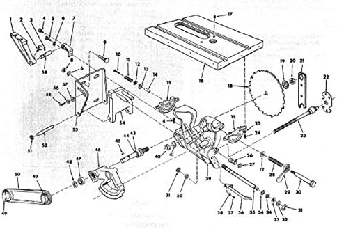 Miniatura 6 de Craftsman - Sierra de mesa para contratista de transmisión por correa, polea de 2 12 pulgadas con llaves para eje de 58 pulgadas o eje de polea