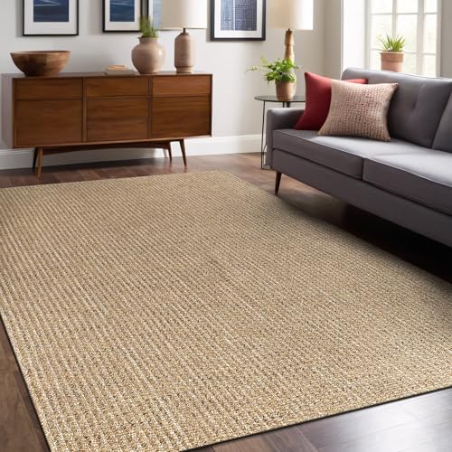 Luul Home Easy Jute Rugs 8x10 Natural Color Living Room Indoor Outdoor Area Rug for Farmhouse Patio and Kitchen Rug High Traffic Washable Easy to Clean Solid Boho Woven Design Outside Carpet (8 x 10) - Image 8