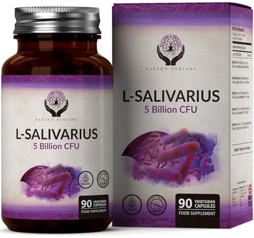 EN Lactobacillus Salivarius | 90 High Strength Lactobacillus Salivarius Capsules - 5 Billion CFU L-Salivarius per Capsule | Non-GMO Gluten & Allergen Free | Made in the UK