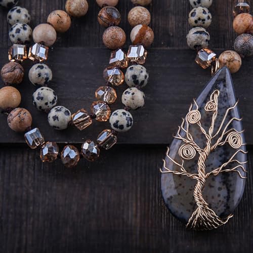Collier boho pierres naturelles résistant sans fermoir - 5