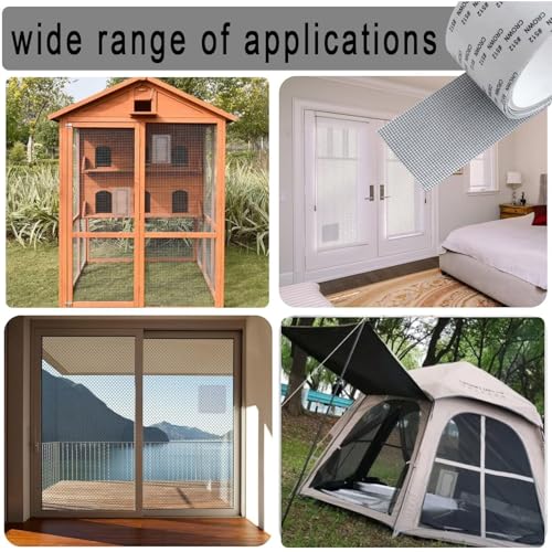 JClorix Fliegengitter Reparatur Klebeband, 5 cm x 10 m Selbstklebendes Reparatur-Set für Moskitonetz, Zelt, Dachfenster, Poolnetze & Insektenschutzgitter, Wasserdichtes PET Material (Schwarz)