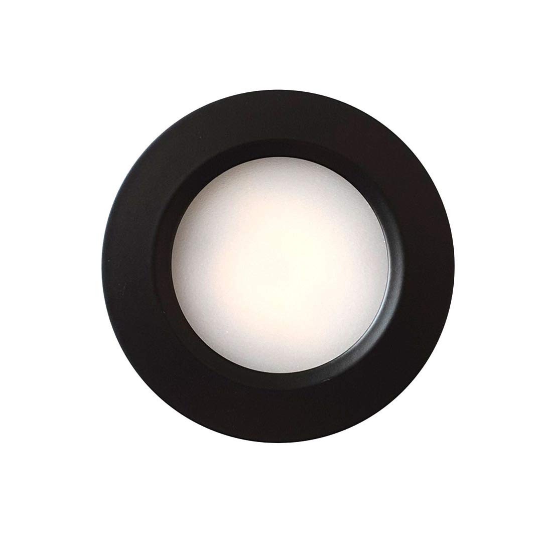 MARVIX Schwarze LED-Spot-Leuchten 12V 24V Dimmbar Einbaustrahler Downlights für Wohnmobil, Wohnwagen, Campingbus und Bootsbeleuchtung (Warmweiß, 3000K) - 4er-Pack
