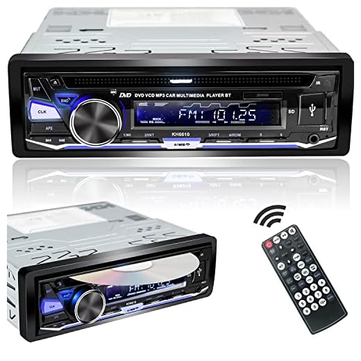 Alondy Car Radio Stereo Headunit CD DVD Player Bluetooth Receiver Single DIN MP3 USB SD AUX FM