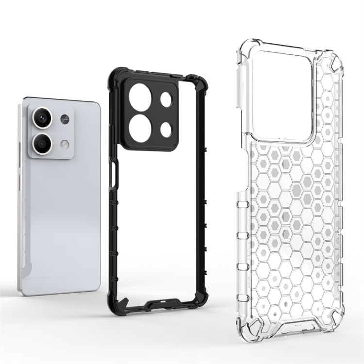 Image of Prime Retail Hard PC Back Case Cover for Redmi Mi Note 13 5G Anti Slip Ultra Thin Shockproof Reinforced Corners (Polycarbonate|Transparent)