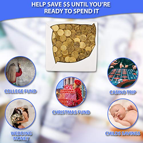 Piggy Bank For Adults - Must Break To Access Money | Ceramic Savings Bank To Help Budget And Save For Vacation Wedding Or Child's College Fund | Money Saver Box With One Small Opening | Birthday Gift #TOP7