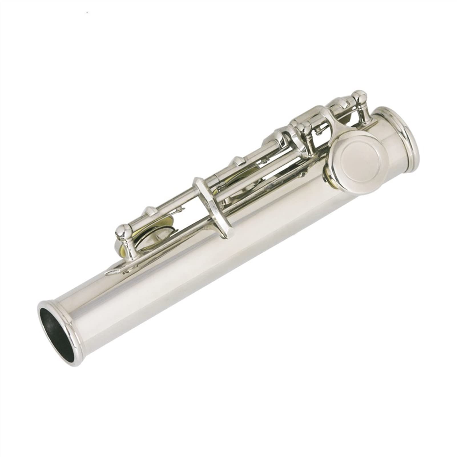 Flûte à 16 Touches Pour Débutants - Trou Fermé, Nickel-argent, Avec Sac, Gants, Tige De Nettoyage - #Argent