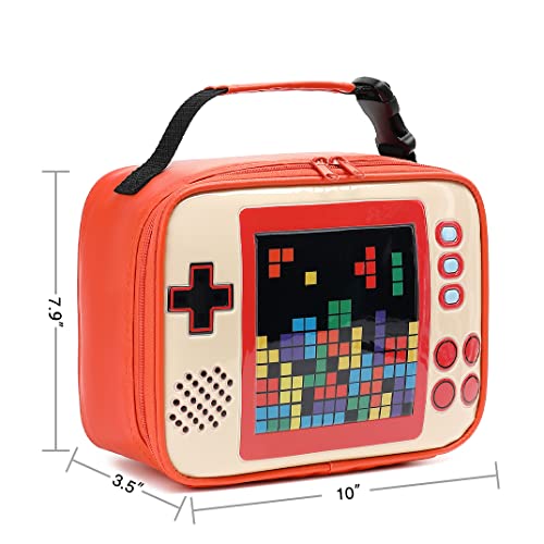 Hairao Boys Lunch Box Leather Lunch Box, Kids Lunch Bags Waterproof Thermal Insulated Cooler Bag Toy Bag For Boys Girls Kids Toddlers Teens School Gift #TOP7