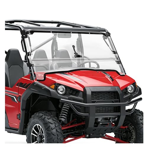 HECASA 2-in-1 Flip Windshield Compatible with 2012-2015 Kawasaki Teryx 4 750 800 Full Flip Up Windscreen Clear