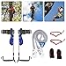 Bazargame Tree Climbing Spikes Set, Adjustable Tree Climbing Gear Pole Climbing Spurs Tool with Gloves, Ankle Straps, Foot Straps, Protective Rope, Tree Climbing Equipment for Picking Fruit, Logging