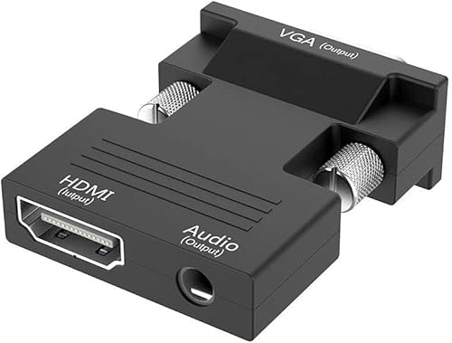 Miniatura 4 de Adaptador HDMI a VGA, 1080P 60Hz, con cable de audio de 0.138 in, compatible con computadora portátil a monitor de proyector de TV