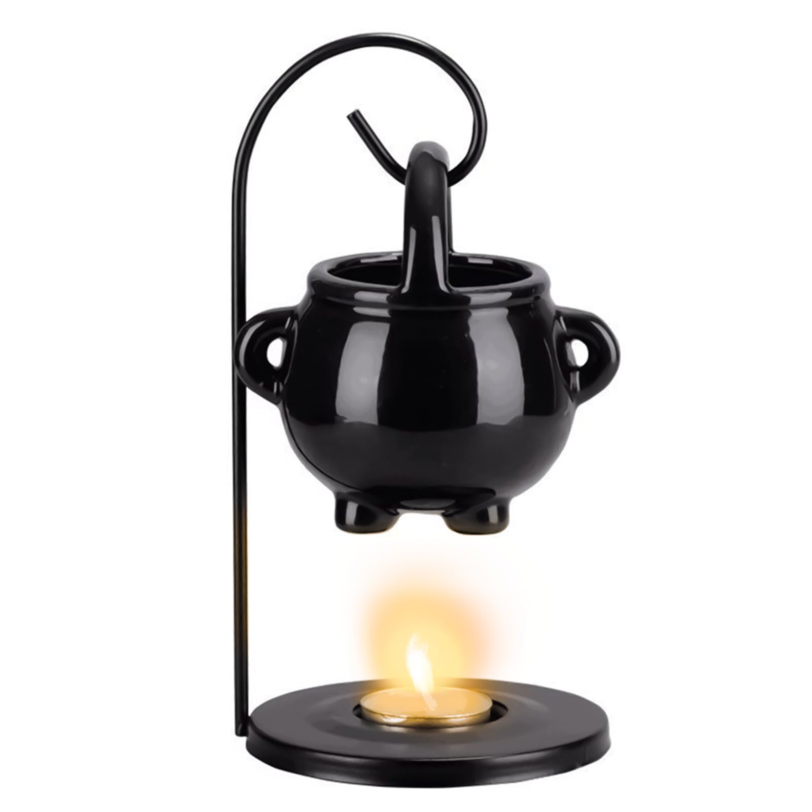 Quemador de aceite para brujas, adornos de Halloween, calentador de velas, colgante de cera, quemador de cera para aceites esenciales, para spa, yoga, meditación, decoración